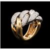 Image 3 : 18KT Two-Tone Gold 1.25ctw Diamond Ring