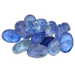 12.98ctw Oval Mixed Tanzanite Parcel