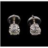 Image 1 : 1.05ctw Diamond Earrings - 14KT White Gold