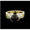 Image 1 : 18KT Yellow Gold 2.18ct Tourmaline and Diamond Ring