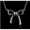 Image 1 : 14KT White Gold Bow Necklace
