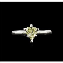 GIA Cert 0.74ctw Diamond Solitaire Ring - 14KT White Gold