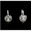 Image 1 : 14KT White Gold 1.00ctw Diamond Earrings
