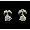 Image 1 : 14KT White Gold 0.67ctw Diamond Stud Earrings