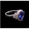 Image 2 : 2.41ct Tanzanite and Diamond Ring - 14KT White Gold