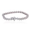 Image 2 : 14KT White Gold 7.60ctw Diamond Tennis  Bracelet