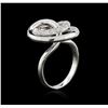 Image 3 : 14KT White Gold 0.28ctw Diamond Ring
