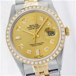 Rolex Two-Tone 1.00ctw Diamond DateJust Men's Watch