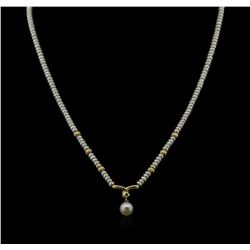 Pearl Necklace - 14KT Yellow Gold