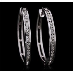 14KT White Gold 0.94ctw Diamond Earrings