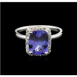 2.55ct Tanzanite and Diamond Ring - 14KT White Gold