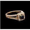 Image 2 : 1.30ctw Black Diamond Ring - 14KT Rose Gold