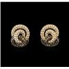 3.60ctw Diamond Earrings - 18KT Yellow Gold