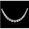 18KT White Gold 10.57ctw Diamond Necklace