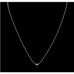 14KT White Gold 0.14ct Diamond Solitaire Necklace