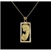 Image 2 : 14KT Yellow Gold Religious Pendant With Chain