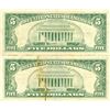 Image 2 : 1963 $5 Red Seal Bill Lot of 2