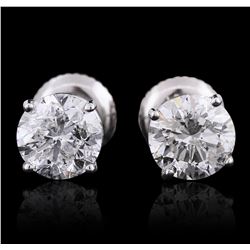 14KT White Gold 1.82ctw Diamond Earrings