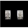Image 1 : 0.50ctw Diamond Earrings - 14KT White Gold