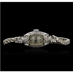 Hamilton 14KT White Gold Diamond Vintage Ladies Watch