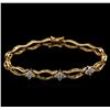 Image 1 : 0.60ctw Diamond Bracelet - 14KT Yellow Gold