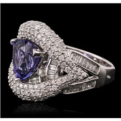 14KT White Gold 2.94ct Tanzanite and Diamond Ring