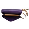 Image 4 : Prada BR5077 Women's Brown and Purple Calf Leather Flag Shoulder Bag