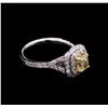 Image 2 : 1.71ctw Fancy Yellow Diamond Ring - 14KT White Gold