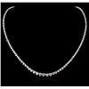 Image 1 : 18KT White Gold 7.29ctw Diamond Necklace