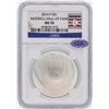 Image 1 : 2014 Baseball HOF NGC Graded MS70 $1 Silver Coin Hall of Fame