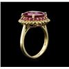 Image 3 : 7.44ctw Ruby and Diamond Ring - 14KT Yellow Gold