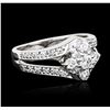 Image 2 : 14KT White Gold 1.00ctw Diamond Ring