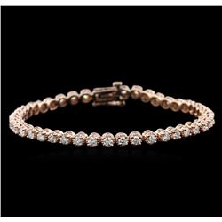 14KT Rose Gold 3.15ctw Diamond Tennis Bracelet