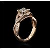 Image 3 : 14KT Rose Gold 1.78ctw Fancy Green Diamond Ring