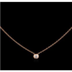 0.09ct Diamond Necklace - 14KT Rose Gold