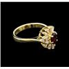 Image 2 : 0.54ct Ruby and Diamond Ring - 14KT Yellow Gold