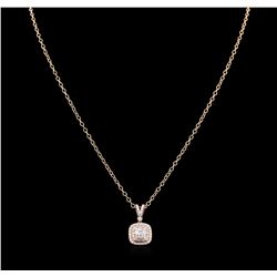 0.74ctw Diamond Pendant With Chain - 14KT Rose Gold