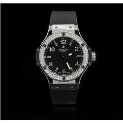 Hublot Stainless Steel 1.00ctw Diamond Big Bang Watch