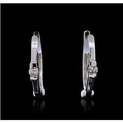 14KT White Gold 0.04ctw Diamond Earrings