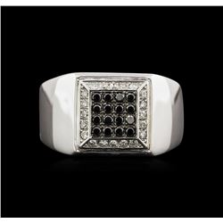 0.50ctw Black Diamond Ring - 14KT White Gold