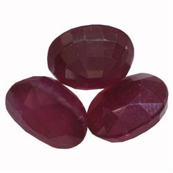 18.66ctw Oval Mixed Ruby Parcel