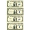 Image 1 : 1935 $1 Silver Certificate Lot of 4 Assorted Bills