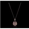 Image 2 : 14KT Rose Gold 2.36ctw Diamond Pendant With Chain