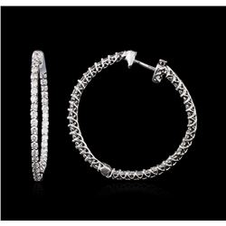 14KT White Gold 0.99ctw Diamond Earrings