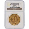 Image 1 : 1908 NGC MS65 $20 St. Gaudens Double Eagle Wells Fargo Nevada Gold Coin