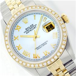 Rolex Two-Tone 1.00ctw Diamond DateJust Men's Watch