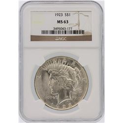 1923 NGC MS63 Peace Silver Dollar