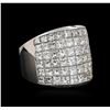 Image 2 : 14KT White Gold 8.10ctw Diamond Ring