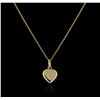 Image 1 : 18KT Yellow Gold Heart Pendant With Chain