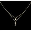 Image 1 : 0.07ctw Diamond Necklace - 14KT Yellow Gold